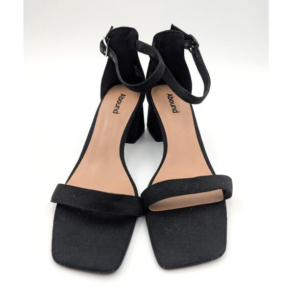 Abound Finn Ankle Strap Heel Sandal Open Toe Women's Black Size US9.5M EU40 - Picture 2 of 10